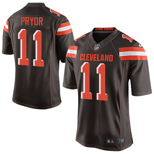 Men's Limited Terrelle Pryor Nike Jersey Brown Home - #11 NFL Cleveland Browns